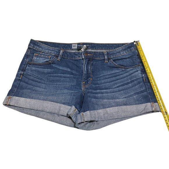 Mossimo Blue Denim Jean Shorts Darker Blue Size 14 - Picture 4 of 7